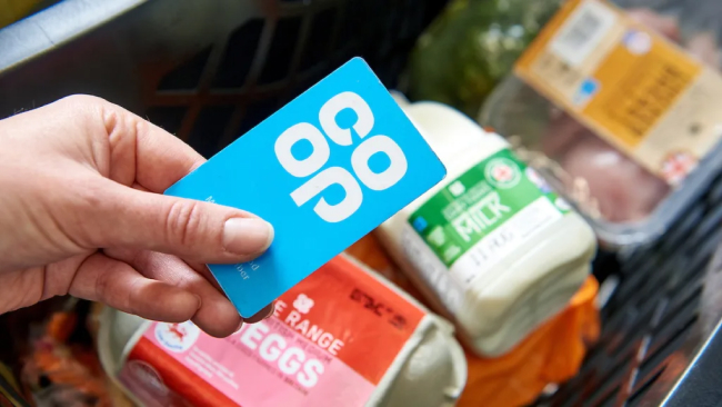 A generic photo of a co-op card and shopping